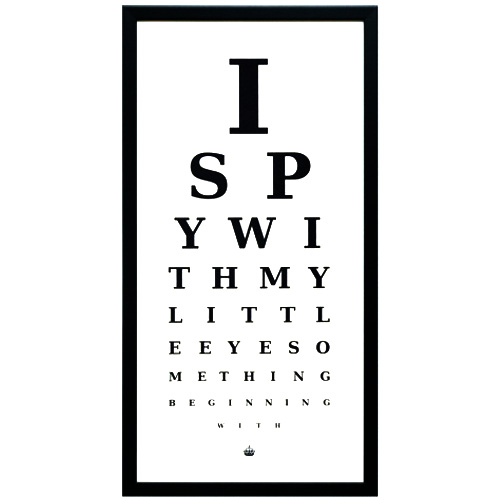I Spy Eye Chart [수입정품 북유럽 모던 인테리어 미니멀 포스터 액자 영국]