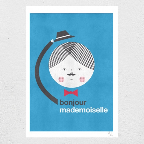 Bonjour Mademoiselle Print(Blue) [수입정품,블랑카 고메즈,Blanca Gomez] 