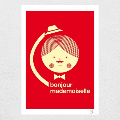 Bonjour Mademoiselle Print(Red)[수입정품,블랑카 고메즈,Blanca Gomez] 