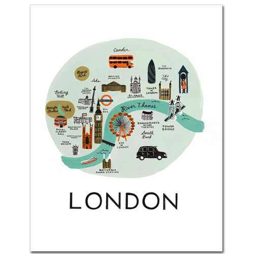 LONDON MAP 라이플페이퍼 포스터